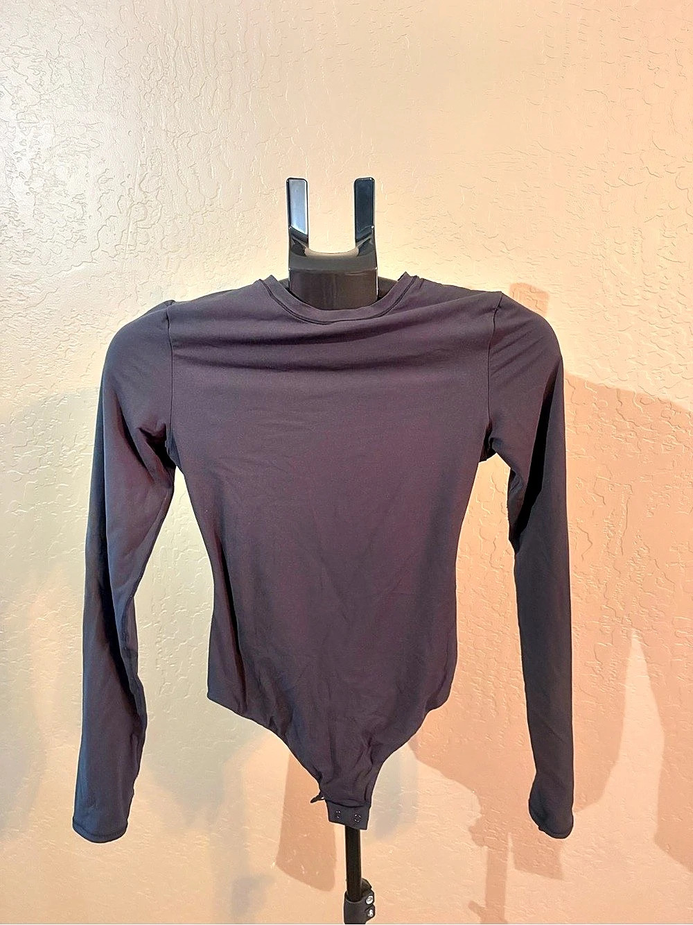 SKIMS Fits Everybody Long Sleeve Crew Neck Bodysuit Black